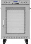 Lanberg 19-inch 15U floor-standing rack cabinet, 600x600, perforated door, LCD (flat-pack), grey