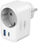 Ansmann HS220 USB Charger Plug Home Socket 20 W, 2 Port (White)