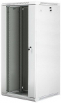 Lanberg wall-mounted installation rack cabinet 19'' 27U 600x600mm gray (glass door)