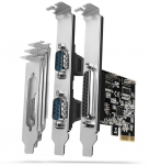 AXAGON PCEA-PSN PCIe-Adapter mit 1x Parallel- + 2x Seriell-Ports - ASIX AX99100 Chipsatz