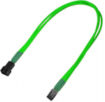 Nanoxia 3-pin Molex extension, single sleeve, neon green