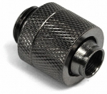 13/10mm (10x1,5mm) compression fitting outer thread 1/4 - knurling - black nickel plated