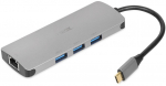IBOX hub IUH3RJ4K USB3.2 RJ45 HDMI 4K PD