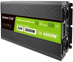 Greencell LCD converter 24V 3000W/6000W Pure sine with display