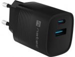 NATEC Charger Ribera GaN USB-A+USB-C 30W