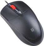 Defender WIRED MOUSE SILENT CLIC K ICON MB-057 BLACK
