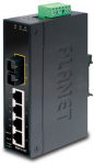 Unmanaged Industrial Ethernet Switch, 4 x 10/100Base-TX RJ-45, 1 x 100Base-FX, Multi-Mode, 2km