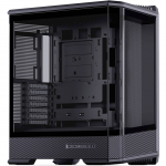 Jonsbo D400 PC case, midi tower, ATX, tempered glass, black