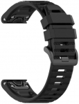 Fixed Silicone Strap for Garmin QuickFit 26mm Black