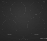 Bosch PIF61ABB5E Black built-in 60 cm induction hob, 4 zones