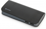 Platinet power bank Leather 15000mAh, black (43674)