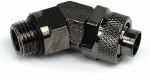 13/10mm (10x1,5mm) compression fitting 45&deg; revolvable outer thread 1/4 - black nickel