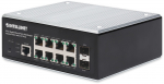 INTELLINET 8-Port Gb PoE Web-Managed Industrie-Switch 2xSFP