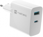 NATEC Charger Ribera GaN USB-A+USB-C 45W