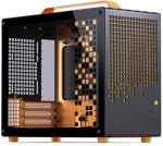 Jonsplus Z20 Micro-ATX case with carry handle - black/orange