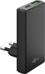 USB-C&trade; PD GaN Dual Fast Charger 90&deg; Flat (45 W) black