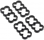 Alphacool Eiskamm Alu X8 - 4mm black - 4 pcs