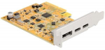 Delock PCIe x4 card to 1x ext. USB-C 10 Gbit/s + 1x ext. USB-C DP Alt Mode