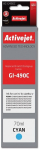 Activejet AC-G490C Ink cartridge (replacement for Canon GI-490C; Supreme; 70 ml; 7000 pages, cyan)