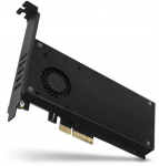 AXAGON PCEM2-DC PCI-E 3.0 4x - DUAL M.2 SSD (NVMe + SATA), dual voltage, up to 110mm SSD, fan + heatsink