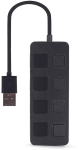 GEMBIRD USB 2.0 4-port hub with switches