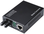 Digitus Gigabit Media Converter RJ-45 to ST Duplex Black