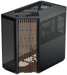 APNX V1 Midi-Tower ATX PC Case, Tempered Glass, Wood, Black