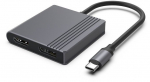Gembird USB-C adapter to HDMI+DP 4K 60Hz black