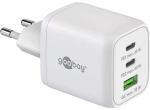 USB-C Schnellladeger&auml;t Nano, PD, GaN, 65 Watt (wei&szlig;, 1x USB-A, 2x USB-C PD, Charge 3.0)
