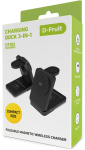 D-Fruit wireless charging station 3in1 DF182, black