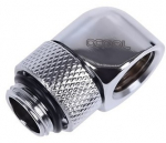 Alphacool HF L-connector G1/4 outer thread rotatable to G1/4 inner thread - Chrome
