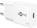 Goobay USB-C PD GaN slim charger 30 W white