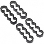 Alphacool Eiskamm Alu X4 Flat - 4mm black - 4 pcs
