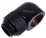 Alphacool HF L-connector G1/4 outer thread rotatable to G1/4 inner thread - Deep Black