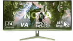 Arozzi Nova 34" Curved VA 165Hz QHD Gaming Monitor - Green