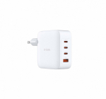 100W GaN charger DCP-101/E, PD 3.0, QC 4.0 (white, 1x USB-A, 3x USB-C)