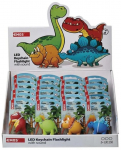 LED Flashlight/Keychain, dinosaurs with sound, 3&times; LR54 24pcs