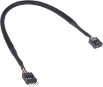 Phobya HD Audio Extension Female/Male 30cm - Black