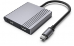 GEMBIRD USB TYPE-C 3-IN-1 MULTI-PORT ADAPTER GREY