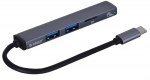 ORICO HUB USB-C; 3x USB-A (2x2.0, 1x3.1), TF, 5 GBPS, AH-12F-GY-BP