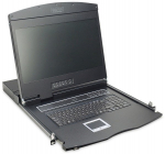 Digitus 19" TFT console, 8-port CAT5 KVM, touchpad, DE