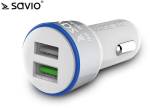 Savio Car Quick Charge charger Savio SA-06/W 3.0A, 2xUSB