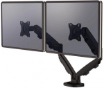 Fellowes EPPA Dual Monitor Arm with Gas Spring Adjustment, Black
