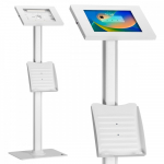 Maclean MC-476W Floor Advertising Tablet Holder with Locking Device, 9.7"-11", Compatible with iPad/iPad Air/iPad Pro, S