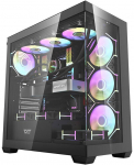 Darkflash DS900 computer case (black) + 7 ARGB fans