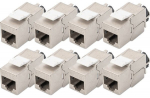 DIGITUS CAT 6A Keystone Modul geschirmt mit Kabelmanager 8St