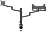 Deluxe Monitorhalterung mit Laptop-Arm (schwarz, f&uuml;r Monitore von 17" - 32" (43 - 81cm))
