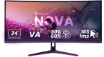 Arozzi Nova 34" Curved VA 165Hz QHD Gaming Monitor - Purple