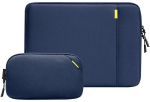 TOMTOC Defender-A13 Laptop Sleeve + 14" Case Set (Navy Blue)