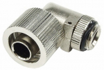 16/10mm screw-on nozzle 90&deg; rotatable G1/4 - compact - silver nickel